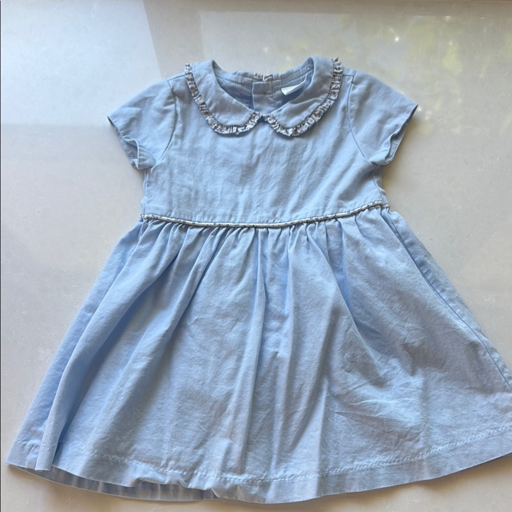 Edgehill Collection Blue Ruffled A-Line Sundress
